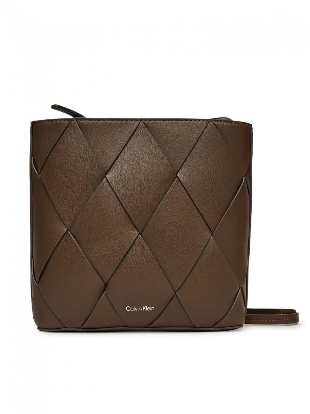 Calvin Klein Kabelka Ck Woven Square Crossbody K60K612991 Hnědá